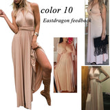 Sexy Women Multiway Wrap Convertible Boho Maxi Club Red Dress Bandage Long Dress Party Bridesmaids - Sellve