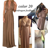 Sexy Women Multiway Wrap Convertible Boho Maxi Club Red Dress Bandage Long Dress Party Bridesmaids - Sellve