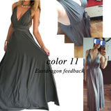 Sexy Women Multiway Wrap Convertible Boho Maxi Club Red Dress Bandage Long Dress Party Bridesmaids - Sellve