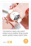 Top Style Fashion Women's Luxury Leather Band Analog Quartz Wrist Watch Golden Ladies Watch - Sellve