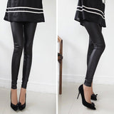 High Waist Faux Leather Sexy Thin Black women  Leggings Stretchy Push Up Leggings Plus Size - Sellve