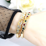 Gold Color Arabic Necklace Earring Cuff Bracelet Women Ethnic Wedding Jewelry Sets - Sellve