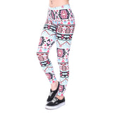 Women Fashion Legging Aztec Round Ombre Printing leggins Slim High Waist  Leggings Woman Pants - Sellve