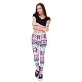 Women Fashion Legging Aztec Round Ombre Printing leggins Slim High Waist  Leggings Woman Pants - Sellve