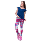 Women Fashion Legging Aztec Round Ombre Printing leggins Slim High Waist  Leggings Woman Pants - Sellve