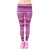 Women Fashion Legging Aztec Round Ombre Printing leggins Slim High Waist  Leggings Woman Pants - Sellve