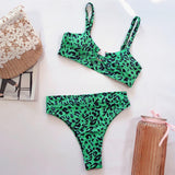 Sexy Snake Print Bikini set High waist Swimwear Women Hollow out Swimsuit Female Brazilian Bikini Bathers bathing suit - Sellve