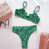 Sexy Snake Print Bikini set High waist Swimwear Women Hollow out Swimsuit Female Brazilian Bikini Bathers bathing suit - Sellve