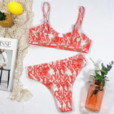 Sexy Snake Print Bikini set High waist Swimwear Women Hollow out Swimsuit Female Brazilian Bikini Bathers bathing suit - Sellve