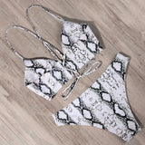 Sexy Bandage Bikini 2020 Swimsuit Swimwear Women Thong Push Up Bikinis Set women's swimming suit - Sellve