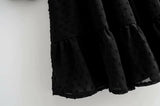 Summer Women Ruffles Lace Chiffon Dress Boho Mini Beach Dress Three Quarter Sleeve Ladies Party Dresses - Sellve