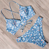 Sexy Bandage Bikini 2020 Swimsuit Swimwear Women Thong Push Up Bikinis Set women's swimming suit - Sellve