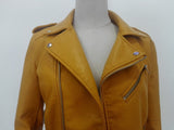 New Arrival Winter Autumn Motorcycle leather jackets yellow leather jacket women leather coat  slim PU jacket Leather - Sellve