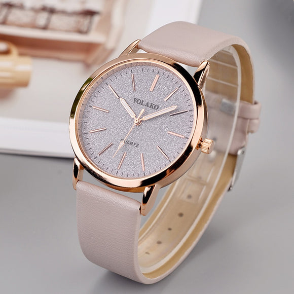 Luxury Brand Leather Quartz Women's Watch Ladies Fashion Watch Women Wristwatch Clock - Sellve