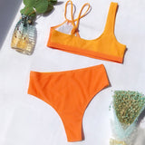 Sexy Women High Waist Bikini Swimsuit Swimwear Female Bandeau Thong Brazilian Biquini Bikini Set Bathing Suit Bather - Sellve