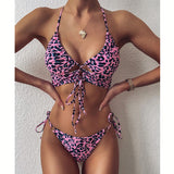 Sexy Women High Waist Bikini Swimsuit Swimwear Female Bandeau Thong Brazilian Biquini Bikini Set Bathing Suit Bather - Sellve