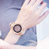 Women Watches Set Starry Sky Ladies Bracelet Watch Casual Leather Sports Quartz Wristwatch Clock Relogio Feminino - Sellve