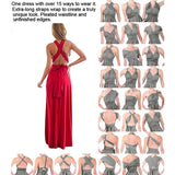 Sexy Women Multiway Wrap Convertible Boho Maxi Club Red Dress Bandage Long Dress Party Bridesmaids - Sellve