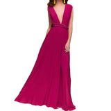 Sexy Women Multiway Wrap Convertible Boho Maxi Club Red Dress Bandage Long Dress Party Bridesmaids - Sellve