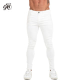 Men Elastic Waist Skinny Jeans Men Stretch Ripped Pants Streetwear Mens Denim Jeans Blue - Sellve