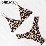 Bikini Micro Swimwear Women Leopard High Cut Swimming Bathing Suit Biquini Set Sexy Swimsuit Femme Brazilian Bikini - Sellve