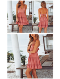 Summer Dress Women Vestidos Casual Tie Dye Clothing Robe Femme Chic Beach Dresses Chiffon Autumn Maxi Dress - Sellve