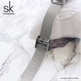 Slim Sliver Mesh Stainless Steel Watches Women Luxury Casual Clock Ladies Wrist Watch - Sellve