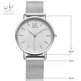 Slim Sliver Mesh Stainless Steel Watches Women Luxury Casual Clock Ladies Wrist Watch - Sellve