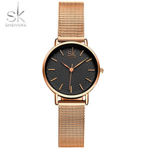 Slim Sliver Mesh Stainless Steel Watches Women Luxury Casual Clock Ladies Wrist Watch - Sellve