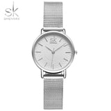 Slim Sliver Mesh Stainless Steel Watches Women Luxury Casual Clock Ladies Wrist Watch - Sellve