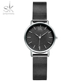 Slim Sliver Mesh Stainless Steel Watches Women Luxury Casual Clock Ladies Wrist Watch - Sellve