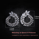 Two Size New Design Luxury AAA Zircon Olive Branch Earrings and Pendant Jewelry Sets For Fashion Women - Sellve