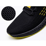 Fashion Sneakers Men Vulcanized Shoes Air Mesh Mens Trainers Lightweight Casual Shoes Men Black Footware - Sellve