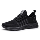 Fashion Sneakers Men Vulcanized Shoes Air Mesh Mens Trainers Lightweight Casual Shoes Men Black Footware - Sellve