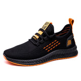 Fashion Sneakers Men Vulcanized Shoes Air Mesh Mens Trainers Lightweight Casual Shoes Men Black Footware - Sellve