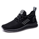 Fashion Sneakers Men Vulcanized Shoes Air Mesh Mens Trainers Lightweight Casual Shoes Men Black Footware - Sellve