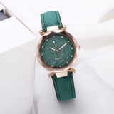 Casual Women Romantic Starry Sky Wrist Watch Leather Rhinestone Designer Ladies Clock Simple Dress Gfit - Sellve