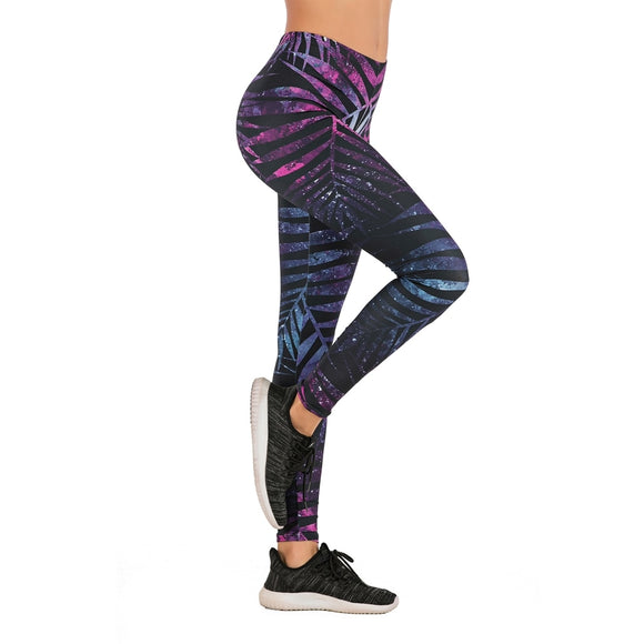 Women Fashion Legging Fluorescent tree branch Printing leggings Slim High Waist Leggings Woman Pants - Sellve