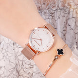 Women Watches Top Brand Luxury Japan Quartz Movement Stainless Steel Sliver White Dial Waterproof Wristwatches - Sellve