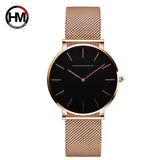 Women Watches Top Brand Luxury Japan Quartz Movement Stainless Steel Sliver White Dial Waterproof Wristwatches - Sellve