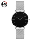 Women Watches Top Brand Luxury Japan Quartz Movement Stainless Steel Sliver White Dial Waterproof Wristwatches - Sellve