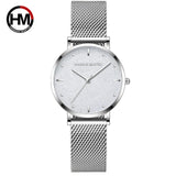 Women Watches Top Brand Luxury Japan Quartz Movement Stainless Steel Sliver White Dial Waterproof Wristwatches - Sellve