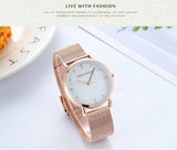 Women Watches Top Brand Luxury Japan Quartz Movement Stainless Steel Sliver White Dial Waterproof Wristwatches - Sellve