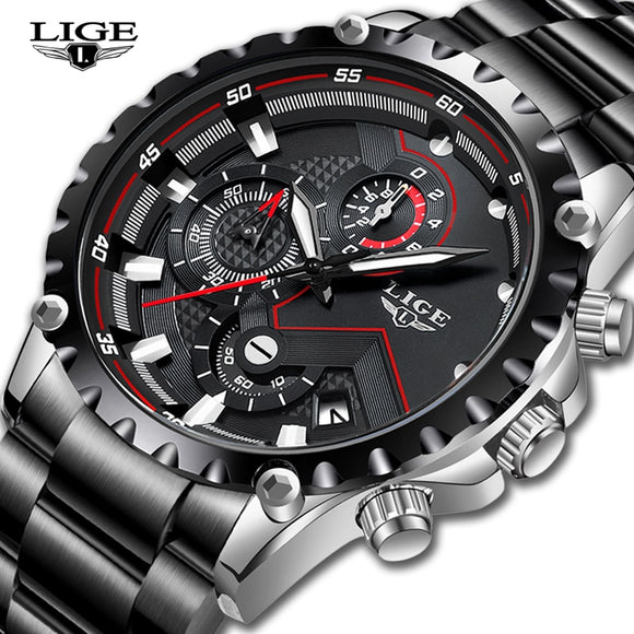 Luxury Mens Fashion Watch Men Sport Waterproof Quartz Watches Men All Steel Army Military Watch - Sellve