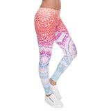 Women Fashion Legging Aztec Round Ombre Printing leggins Slim High Waist  Leggings Woman Pants - Sellve