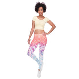 Women Fashion Legging Aztec Round Ombre Printing leggins Slim High Waist  Leggings Woman Pants - Sellve