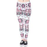 Women Fashion Legging Aztec Round Ombre Printing leggins Slim High Waist  Leggings Woman Pants - Sellve