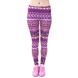 Women Fashion Legging Aztec Round Ombre Printing leggins Slim High Waist  Leggings Woman Pants - Sellve