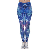 Women Fashion Legging Aztec Round Ombre Printing leggins Slim High Waist  Leggings Woman Pants - Sellve