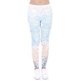 Women Fashion Legging Aztec Round Ombre Printing leggins Slim High Waist  Leggings Woman Pants - Sellve